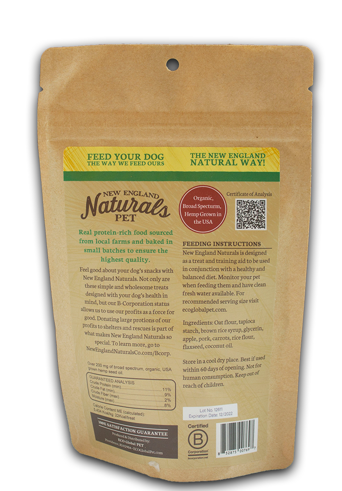 New England Naturals Hungry Hound Bites with Pork & Apples and Hemp Seed Oil