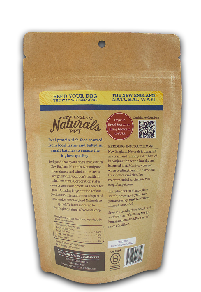 New England Naturals New England Nibbles with Turkey & Sweet Potatoes with Hemp Seed Oil